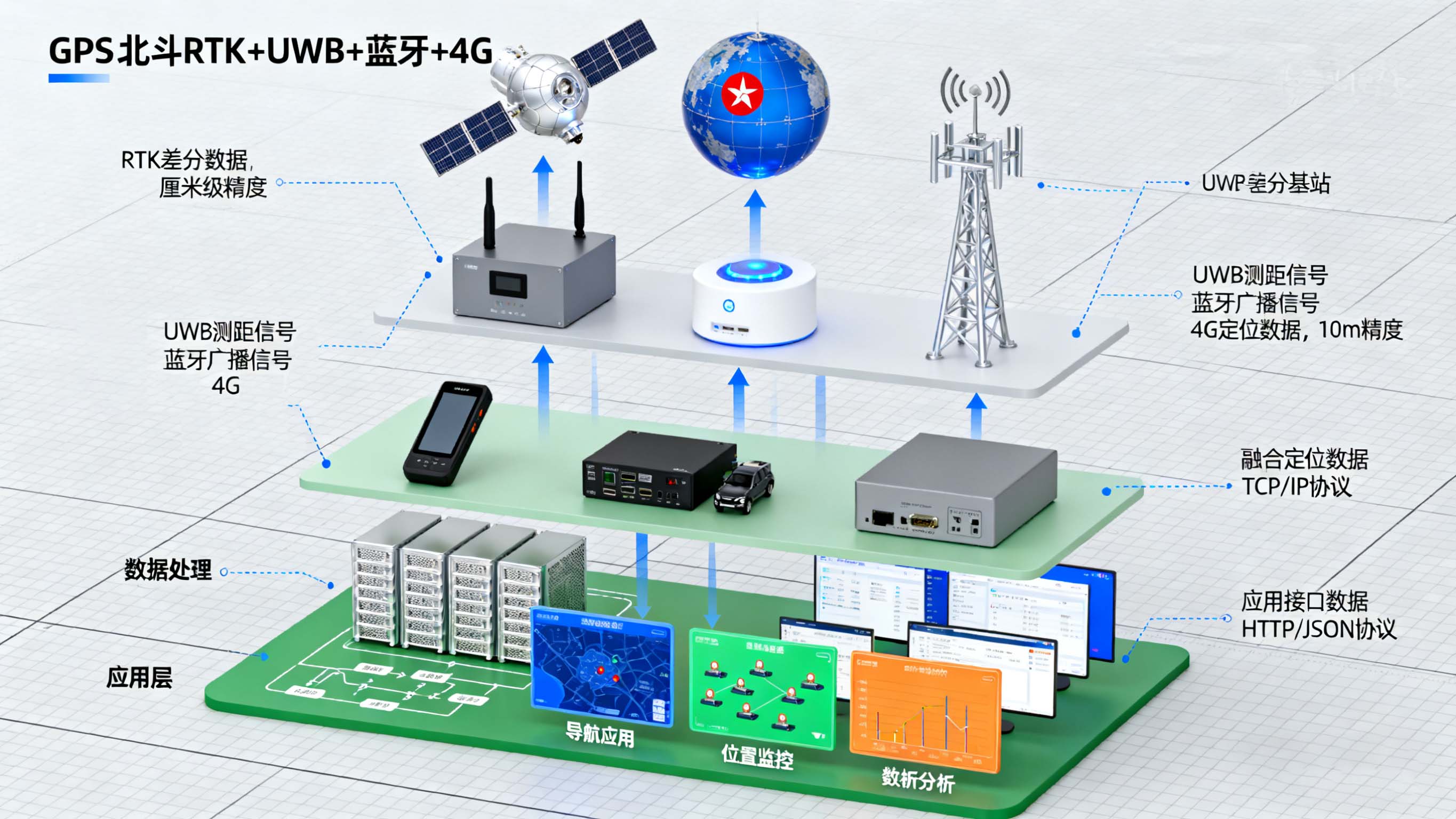 GPS北斗RTK+UWB蓝牙4G室内外定位技术应用 GPS北斗RTK+UWB蓝牙4G室内外定位技术应用